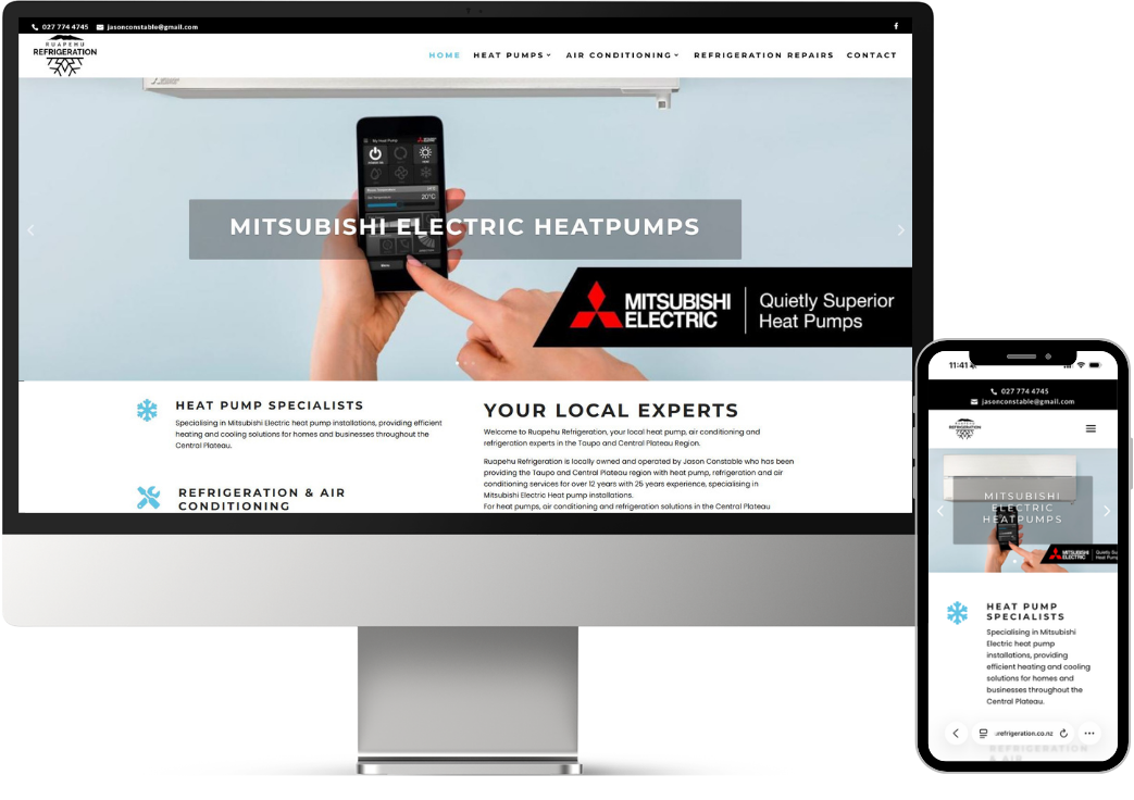 Ruapehu Refrigeration website build Beachpoint Apartments Ohope